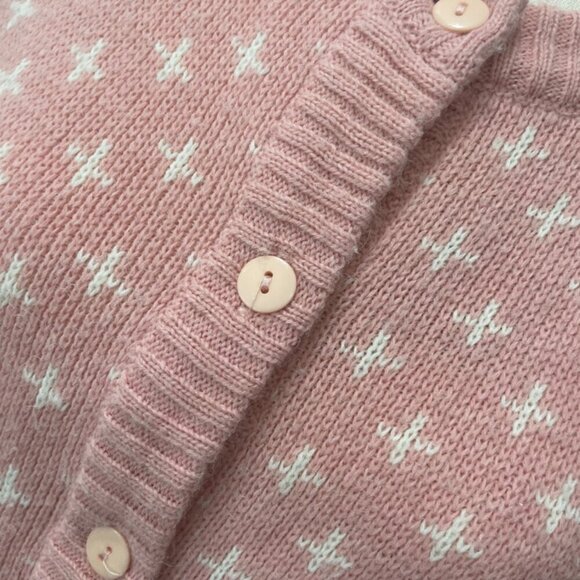 VINTAGE 1970 JANTZEN SWEATER KNITTED PINK Sz 2XL COQUETTE GRANDMA CORE ICONIC - Picture 9 of 16